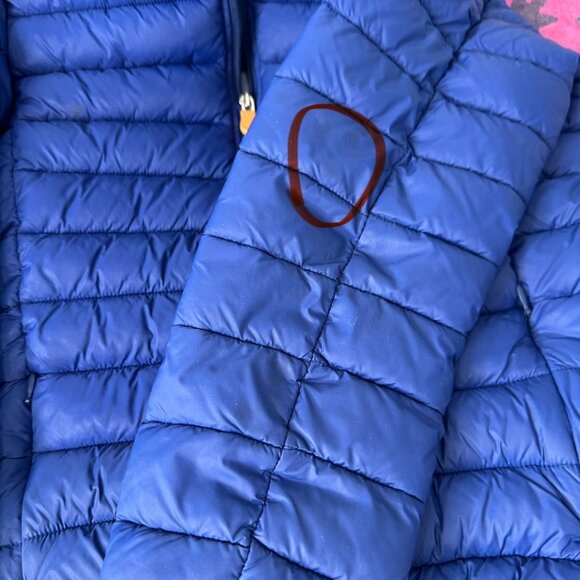 Save The Duck Big Donny Jacket Hooded Puffer Size 12 Blue - Picture 14 of 16